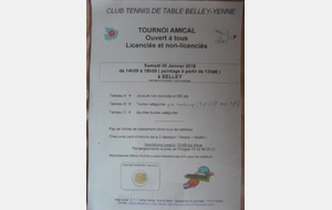 TOURNOI AMICAL A BELLEY LE 06/01/2018