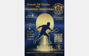 Tournoi du 50e anniversaire du Club Pongiste de Saint-Priest